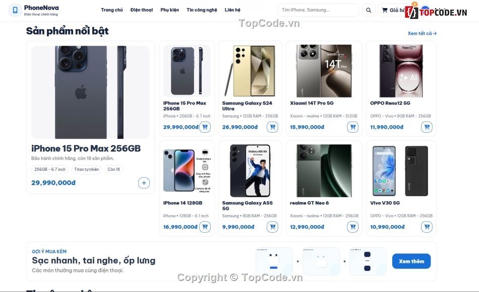 web bán điện thoại,web bán điện,bán web